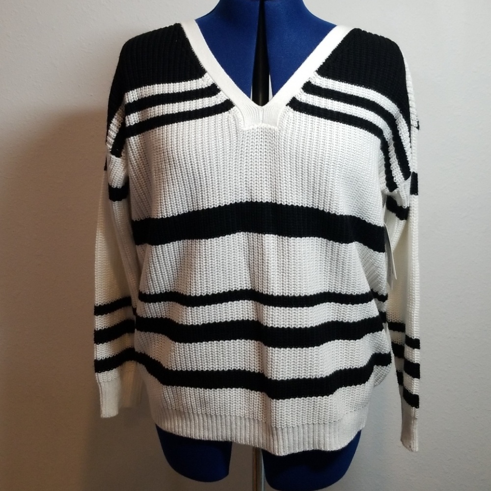 Black and white sweater